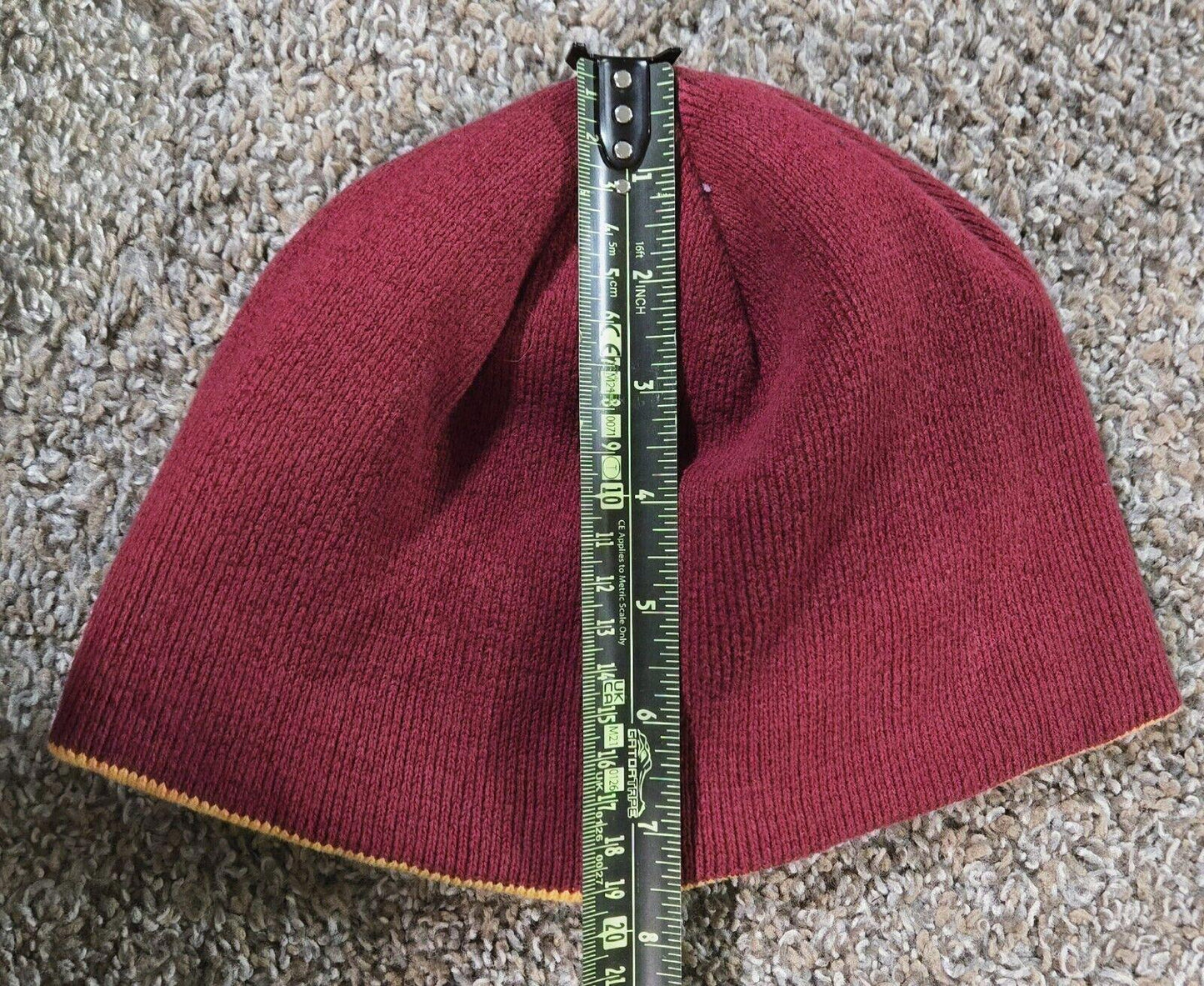 Maroon And Yellow Nike Football Beanie