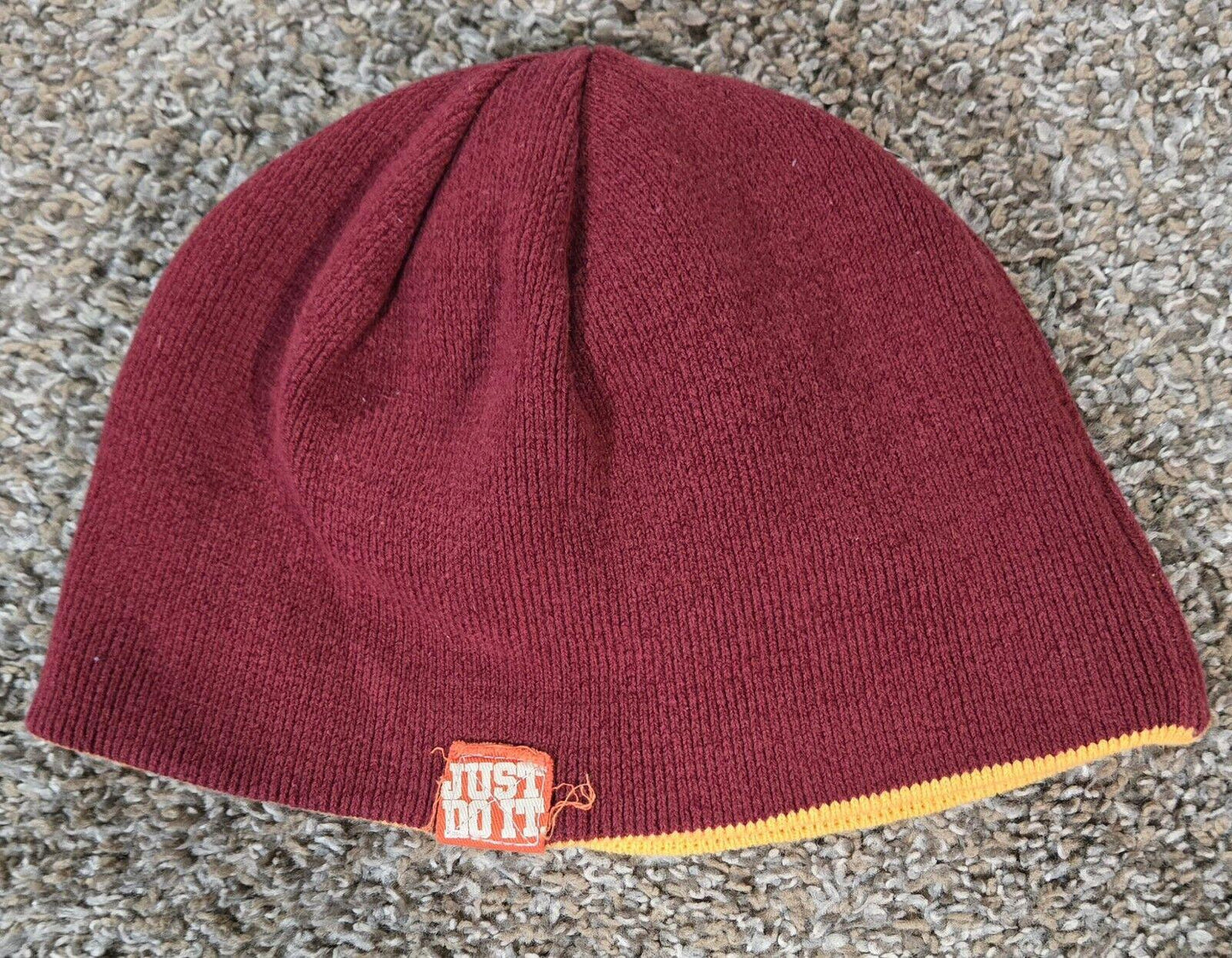 Maroon And Yellow Nike Football Beanie