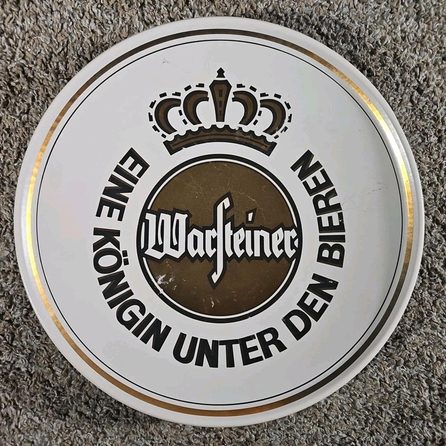 Vintage Warsteiner Germany Premium Beer Rastal Wall Plate Bar Pub Advertising
