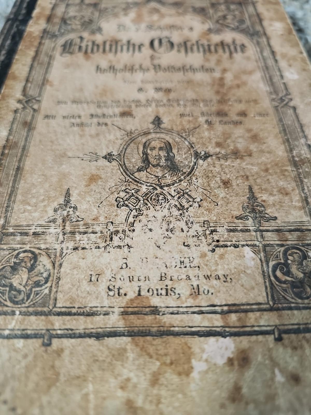 B. Herder antique religious book 1898 Dutch German Christian bible study book