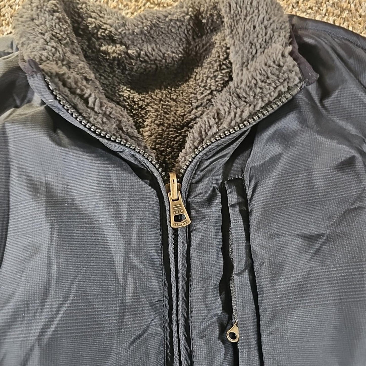 Weatherproof 1948 Vintage Blue Gray Reversible Puffer Vest L