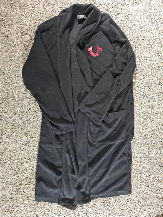 True Religion Loungewear Robe Medium Logo Sleepwear NO TIE