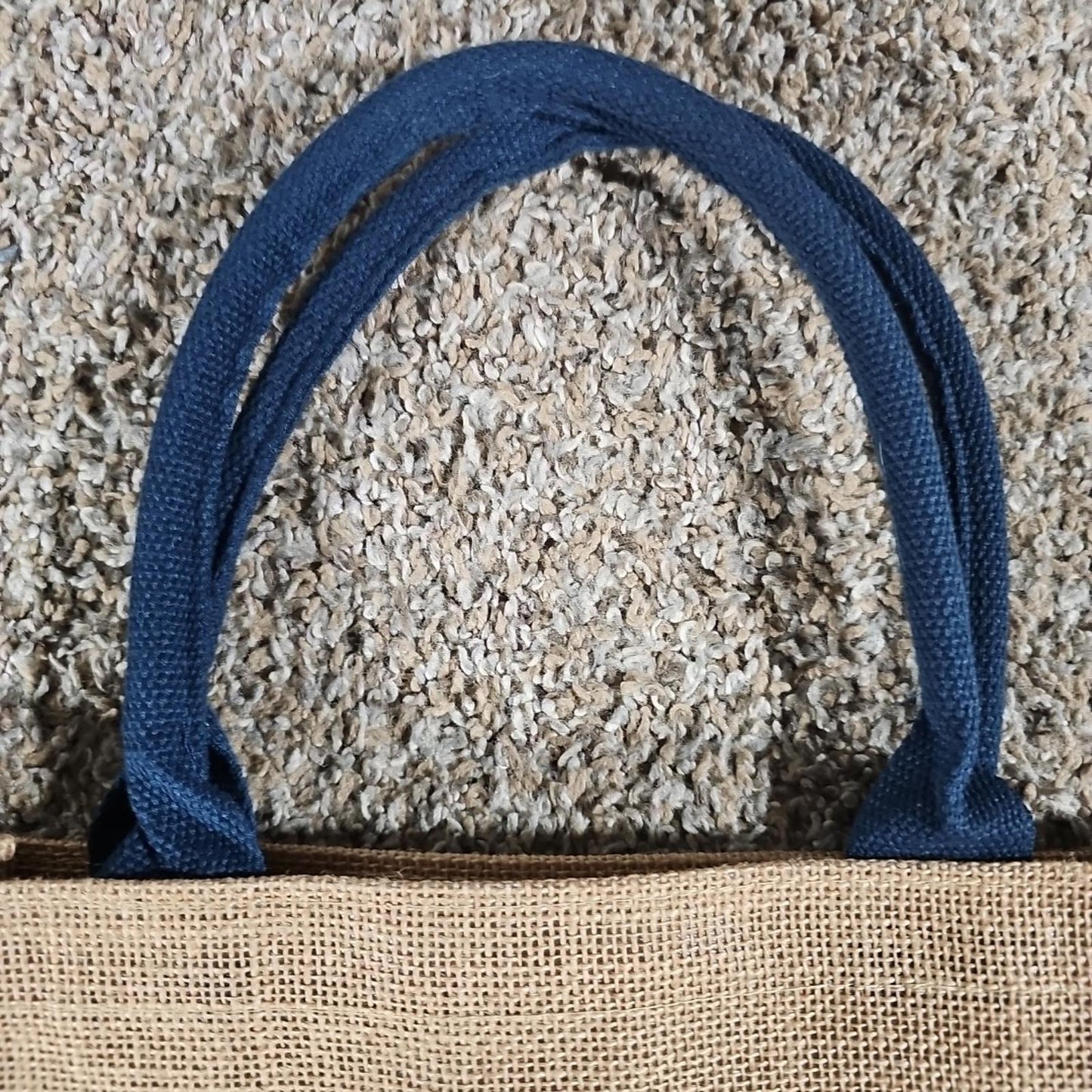 Turks & Caicos Woven Burlap Tote Bag