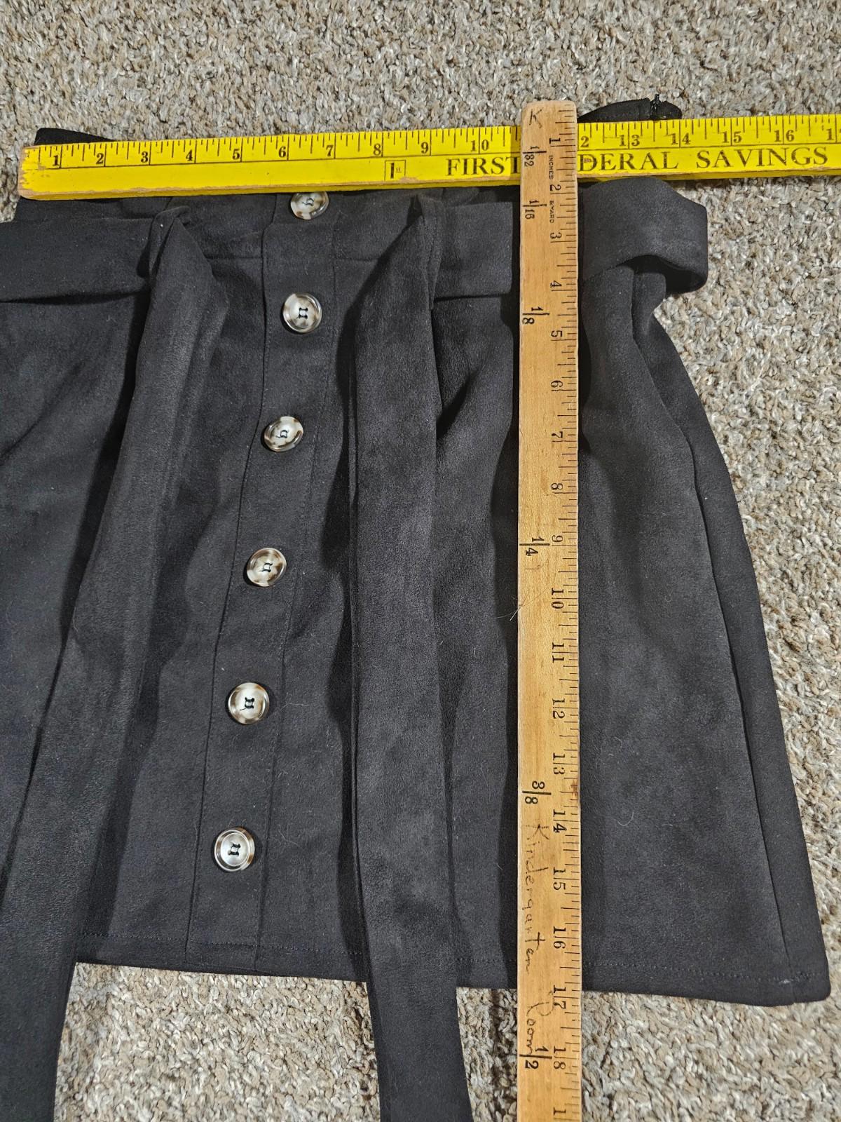 Black Vestidos Skirt Medium Tie Front