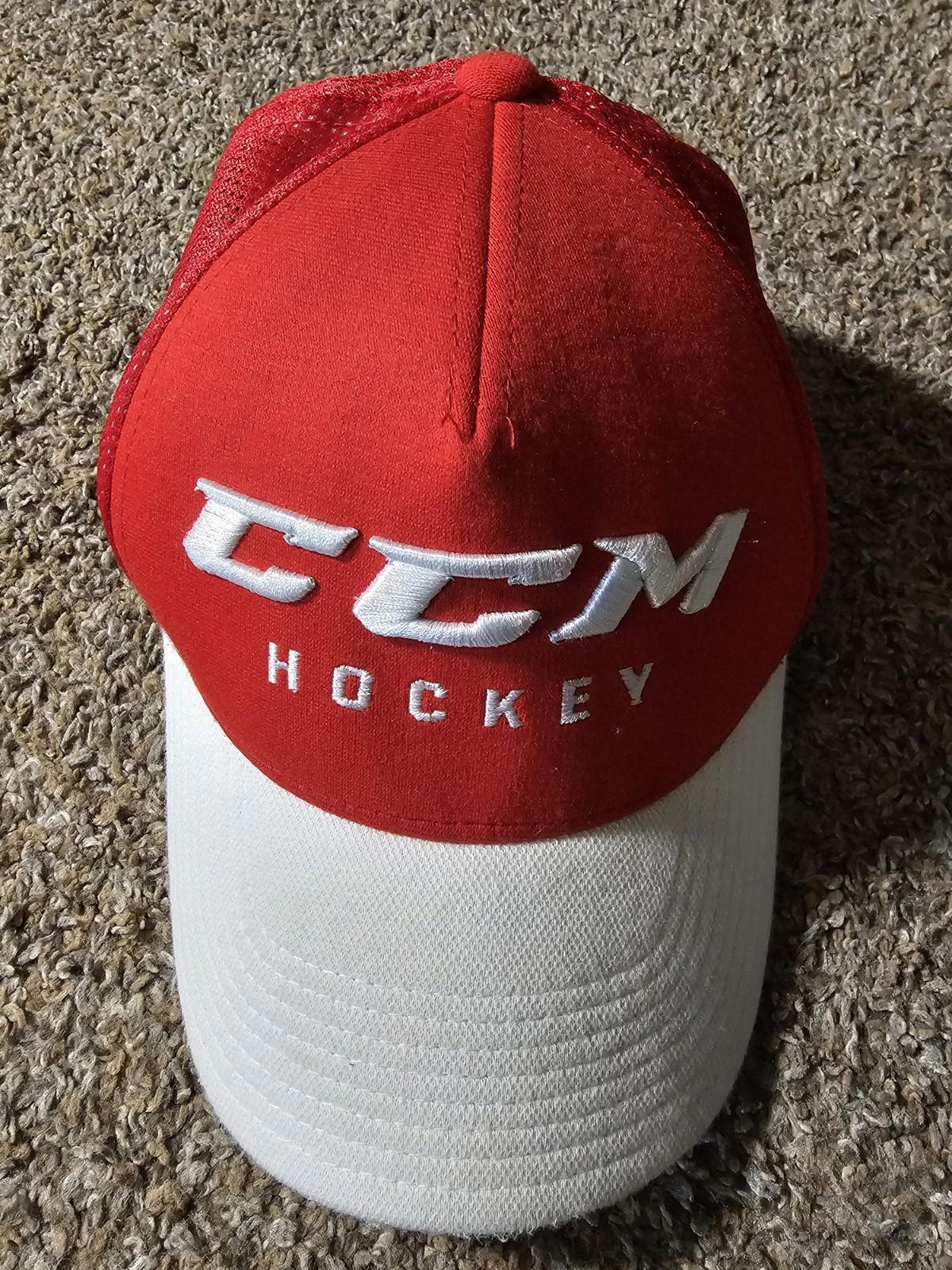 CCM Hockey Snapback Red White Hat