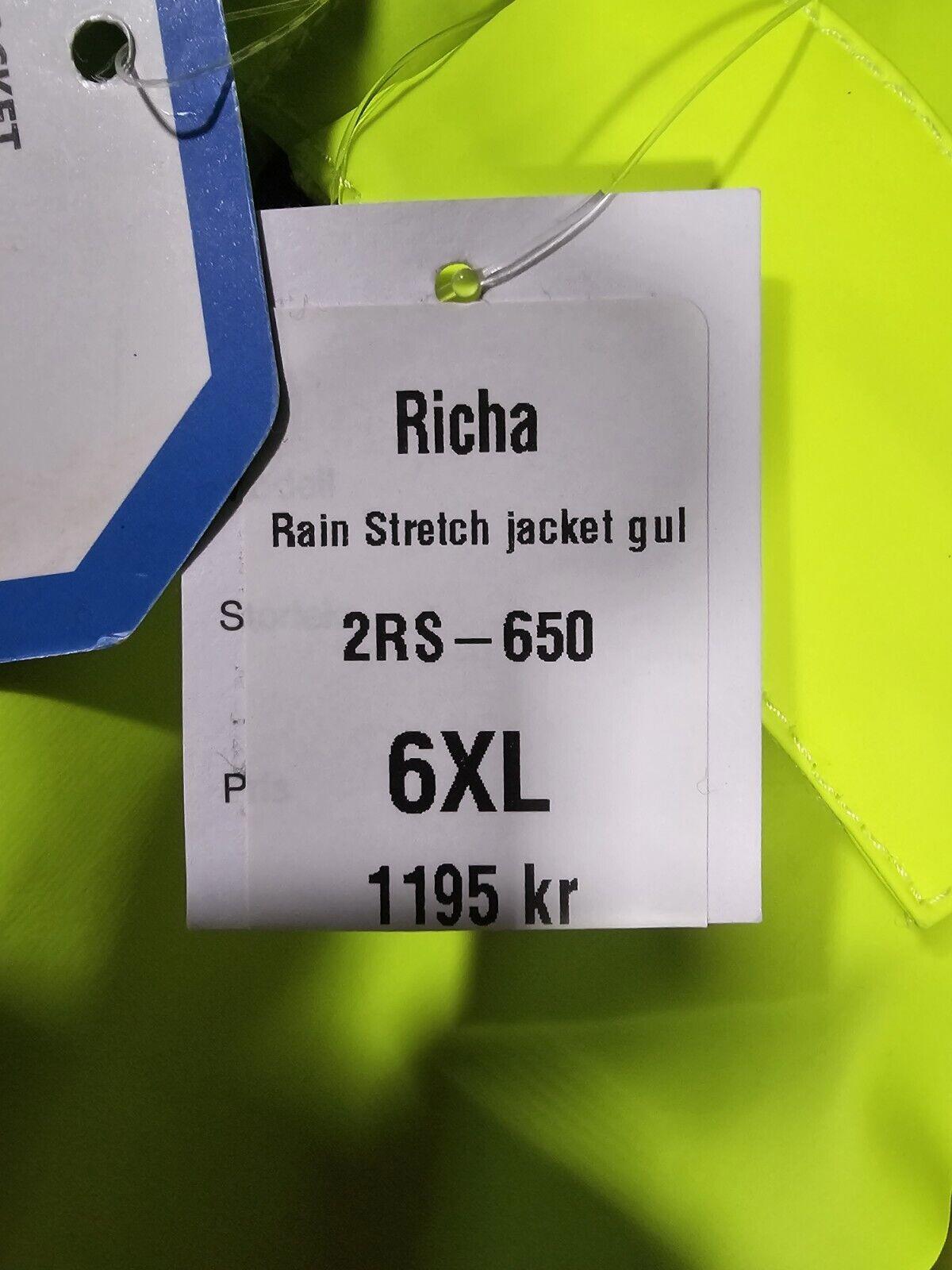 Richa Rain stretch jacket Hi Vis Riding Motorcycle 6XL NWT