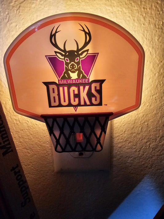 Milwaukee Bucks vintage bedroom nightlight