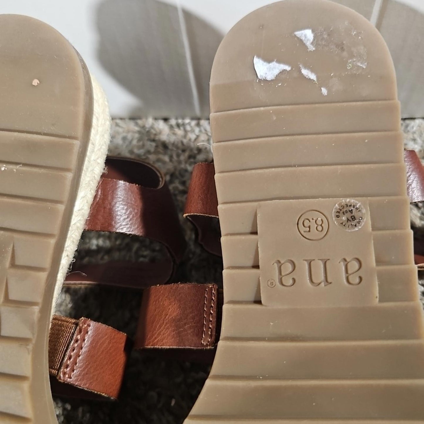 A.n.a A New Approach Burbank Strap Sandals Brown 8.5