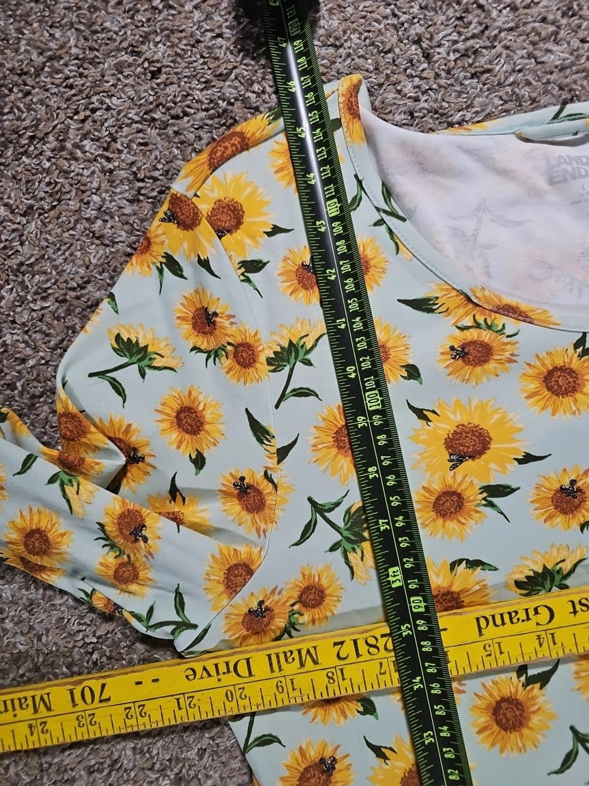 Lands End L Sunflower Dress