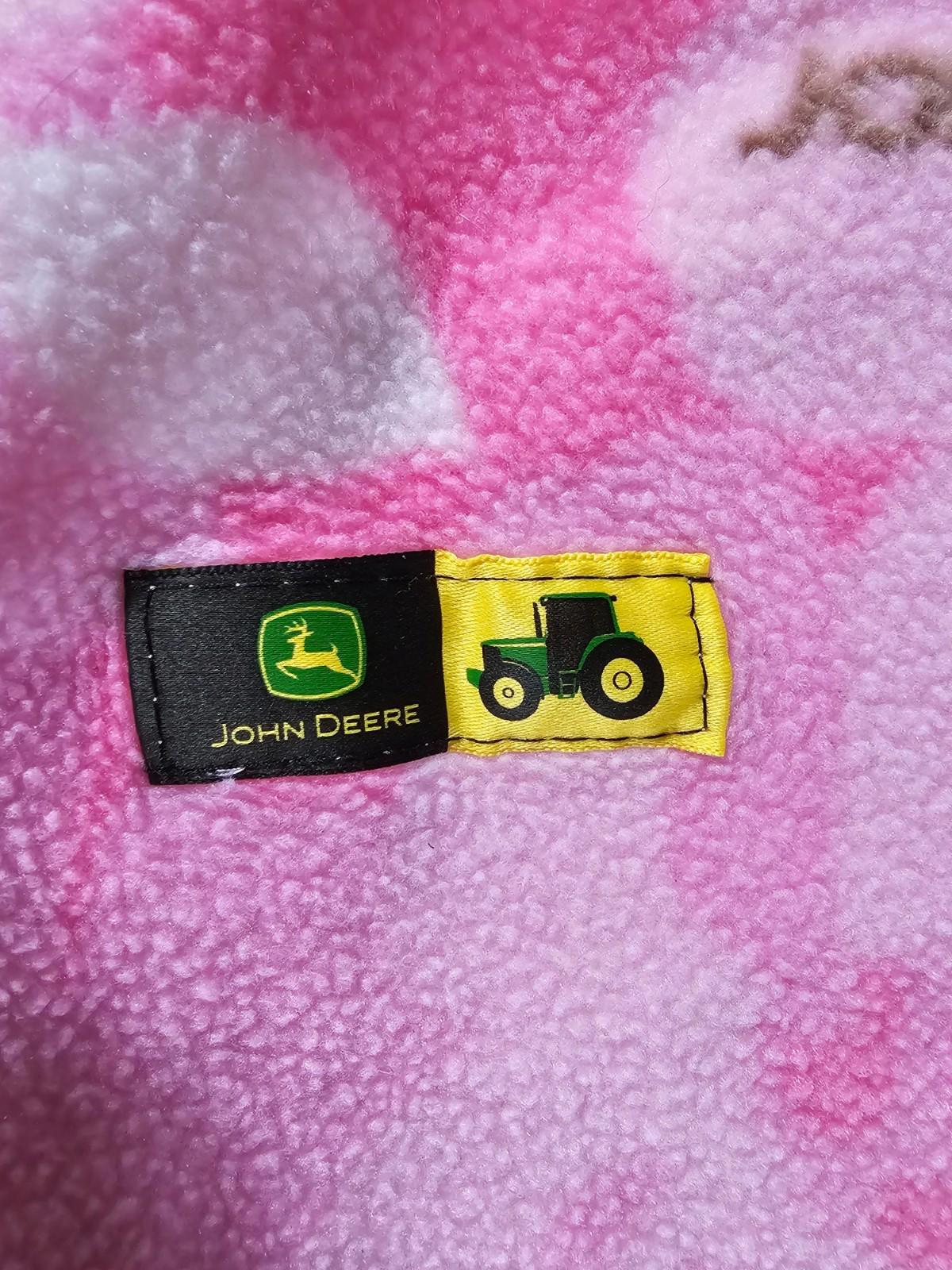 John Deere Pink Camo Zipper Fleece Sleeping Bag for Girls