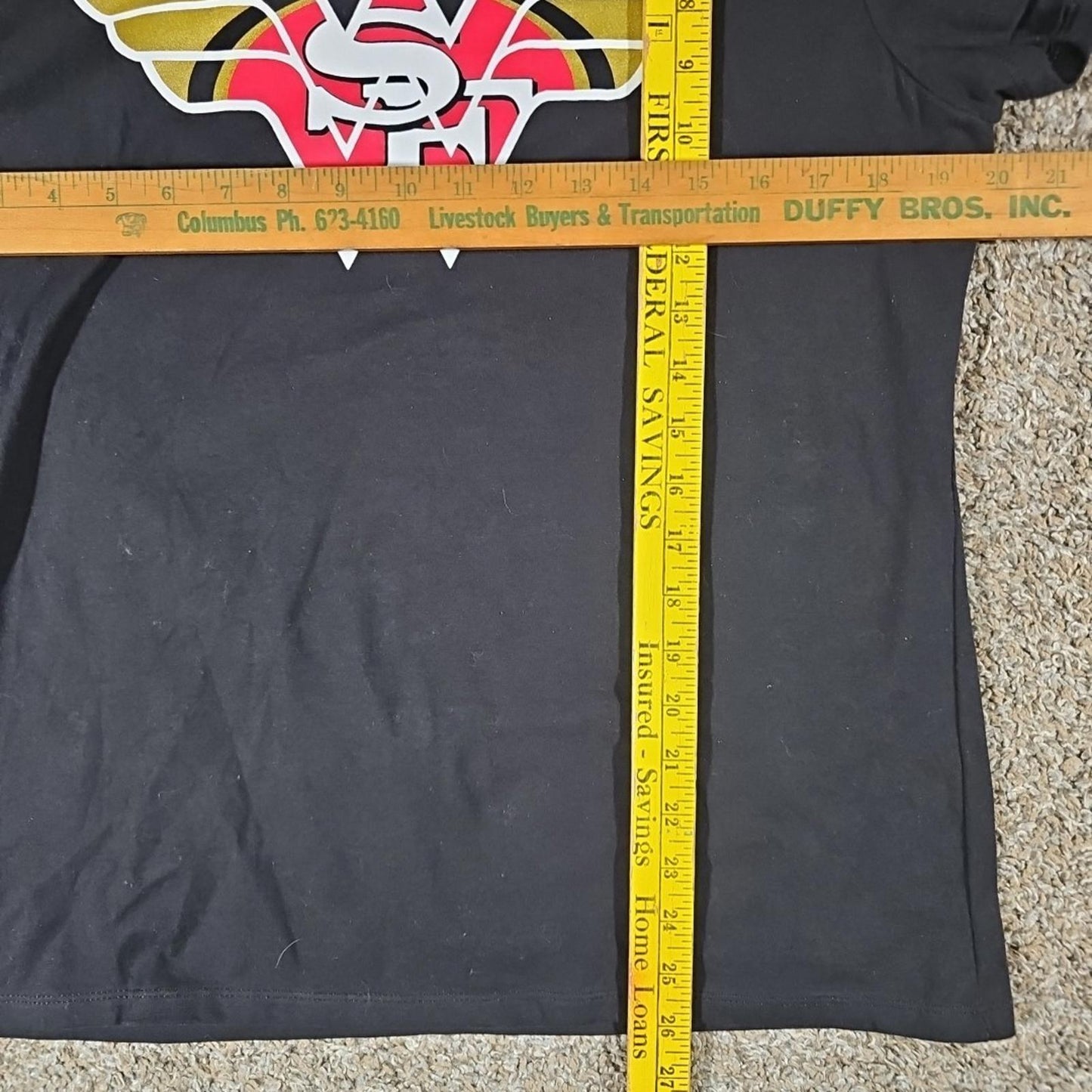 San Francisco 49ers Wonder Woman Hanes Large Black Tshirt