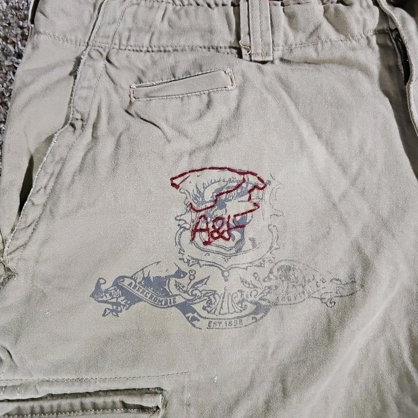 Advanced Abercrombie Fitch Shorts 36 Fatigues A-8 Military