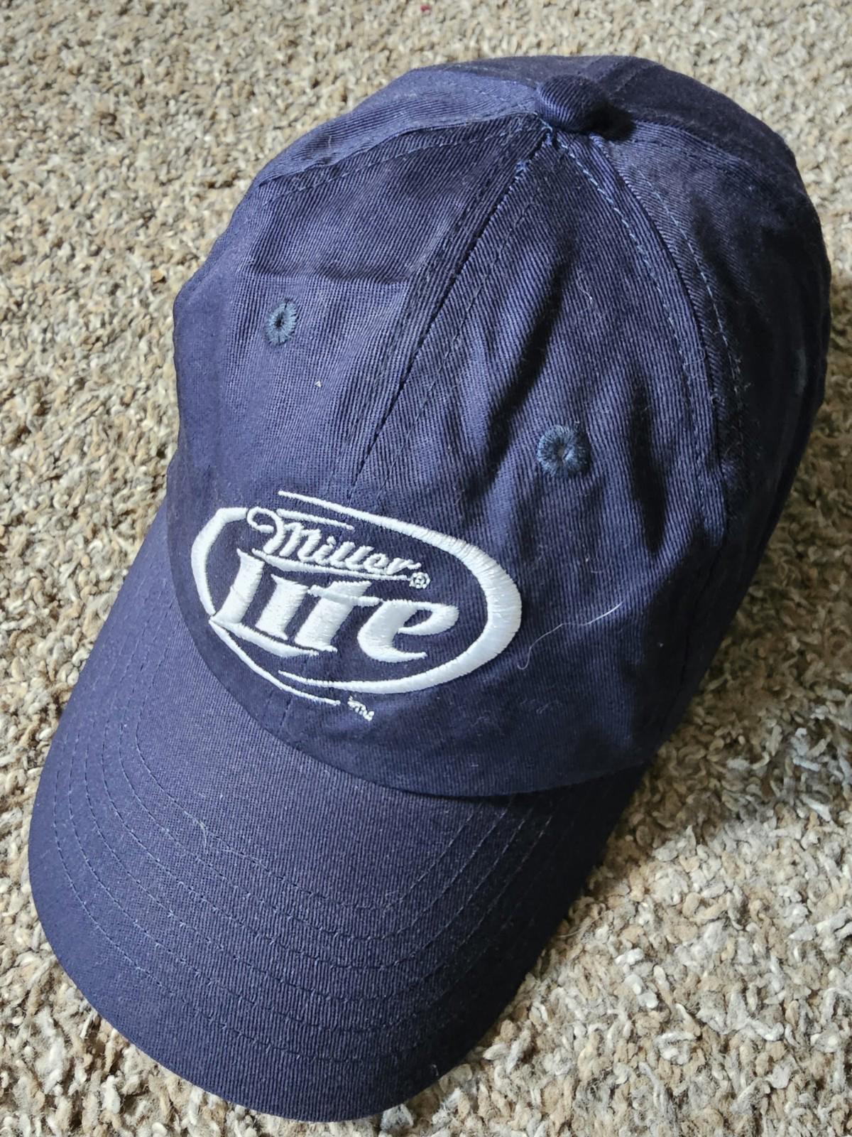 Miller Lite blue Adult Adjustable Baseball Strapback Hat Cap