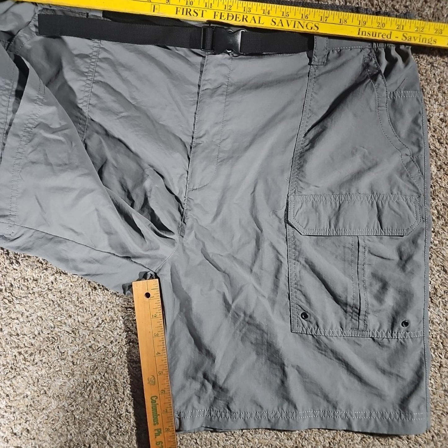 Croft & barrow Men's 44 Quick Dry Cargo Shorts Nylon Belted