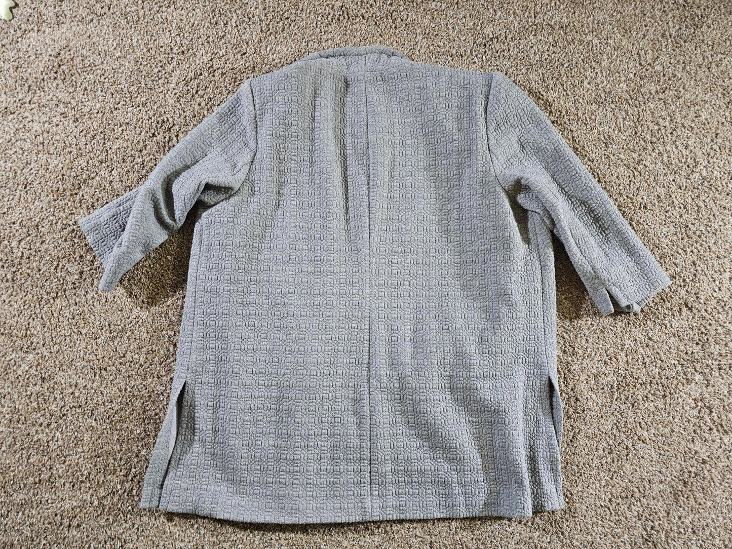 Roz & Ali full zip sweater gray 2X