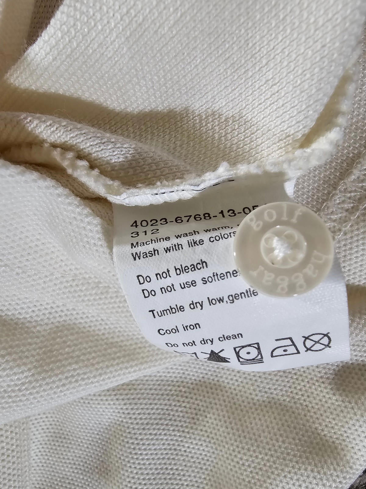 haggar golf cool 18 pro polo cream white Medium - Stains
