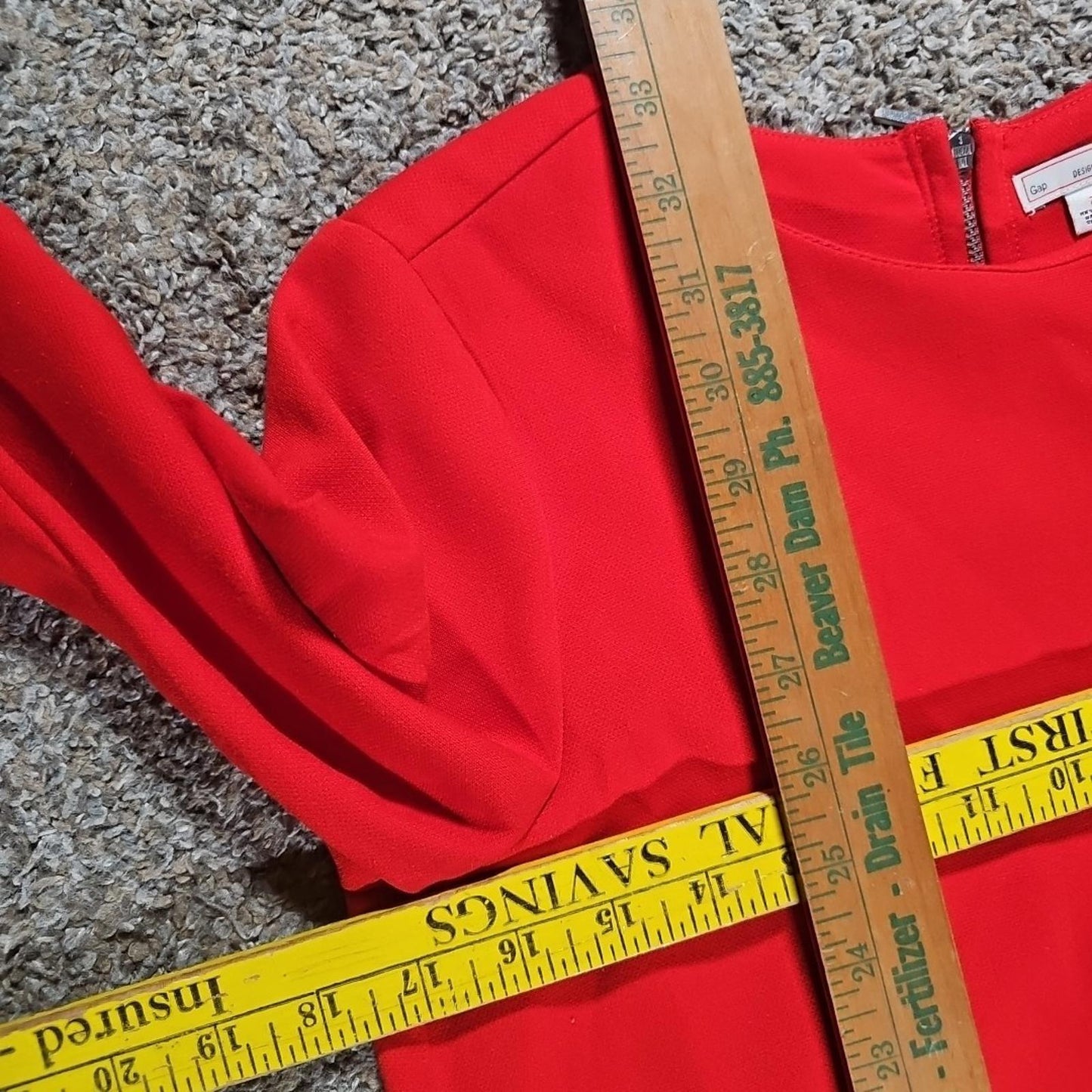 GAP Designed & Crafted Sz 2 Red Dress