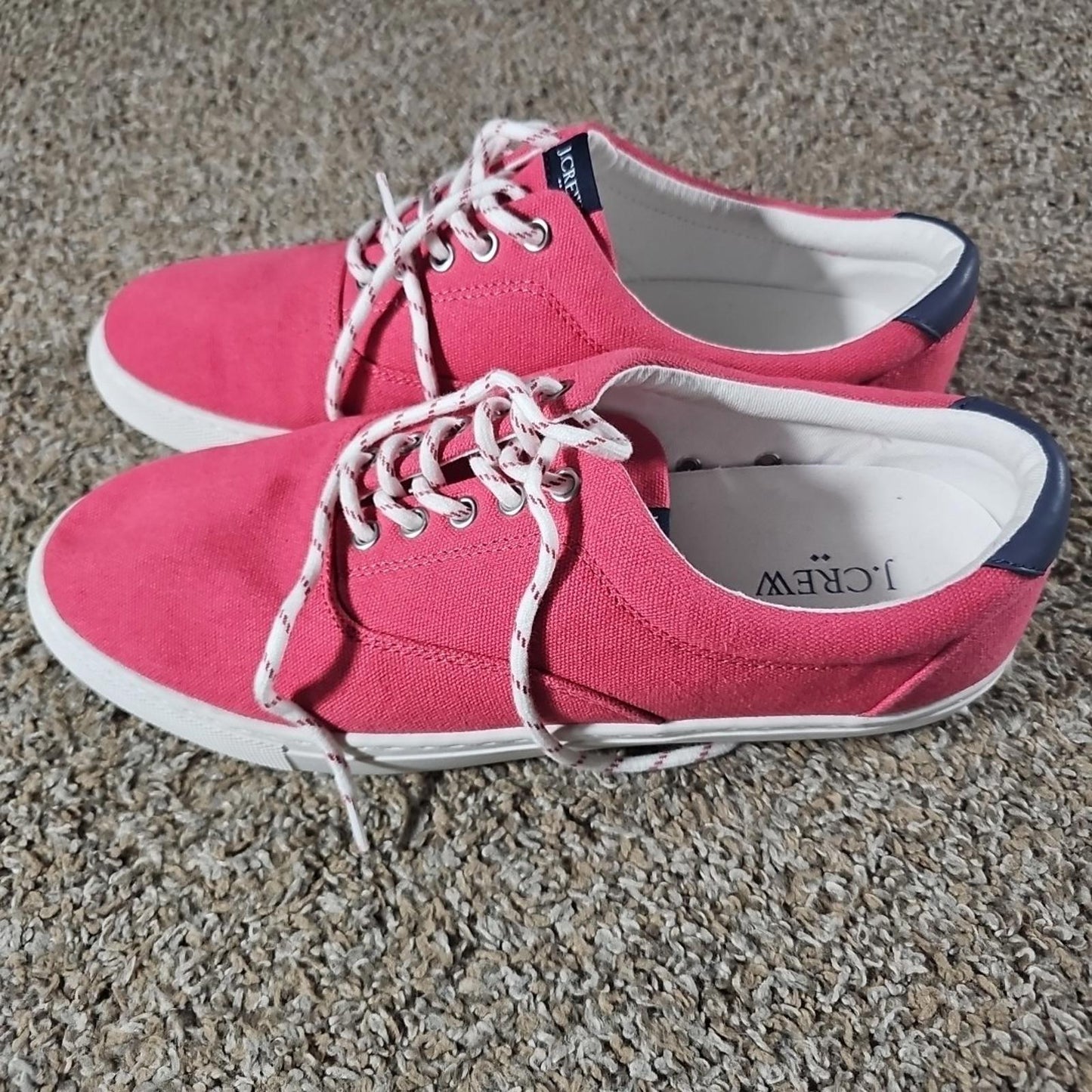 J.Crew AL-058 Salmon Canvas Lace-Up Shoes Men’s Size 10
