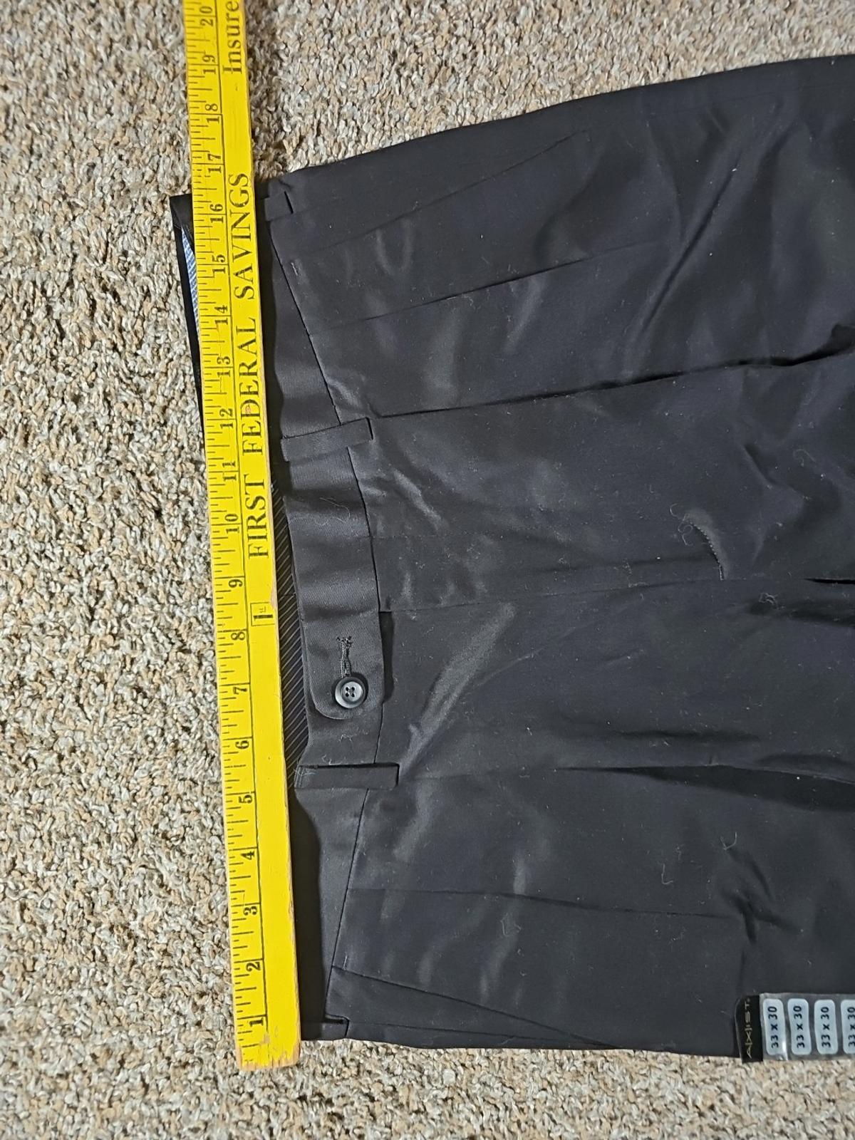Axist 33x30 Black Pleated Dress Pants NWT