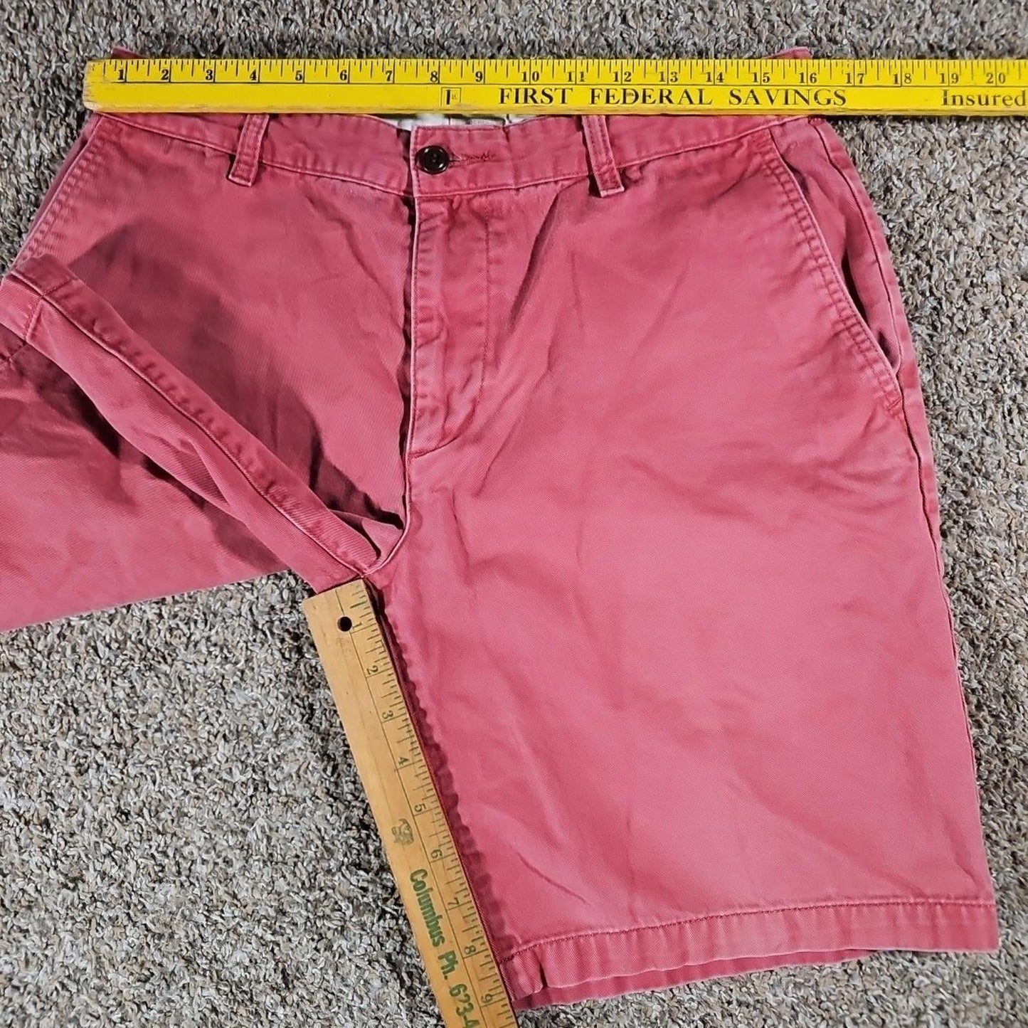 Dockers Shorts Men 33 Flat Front Pink Salmon Levi's
