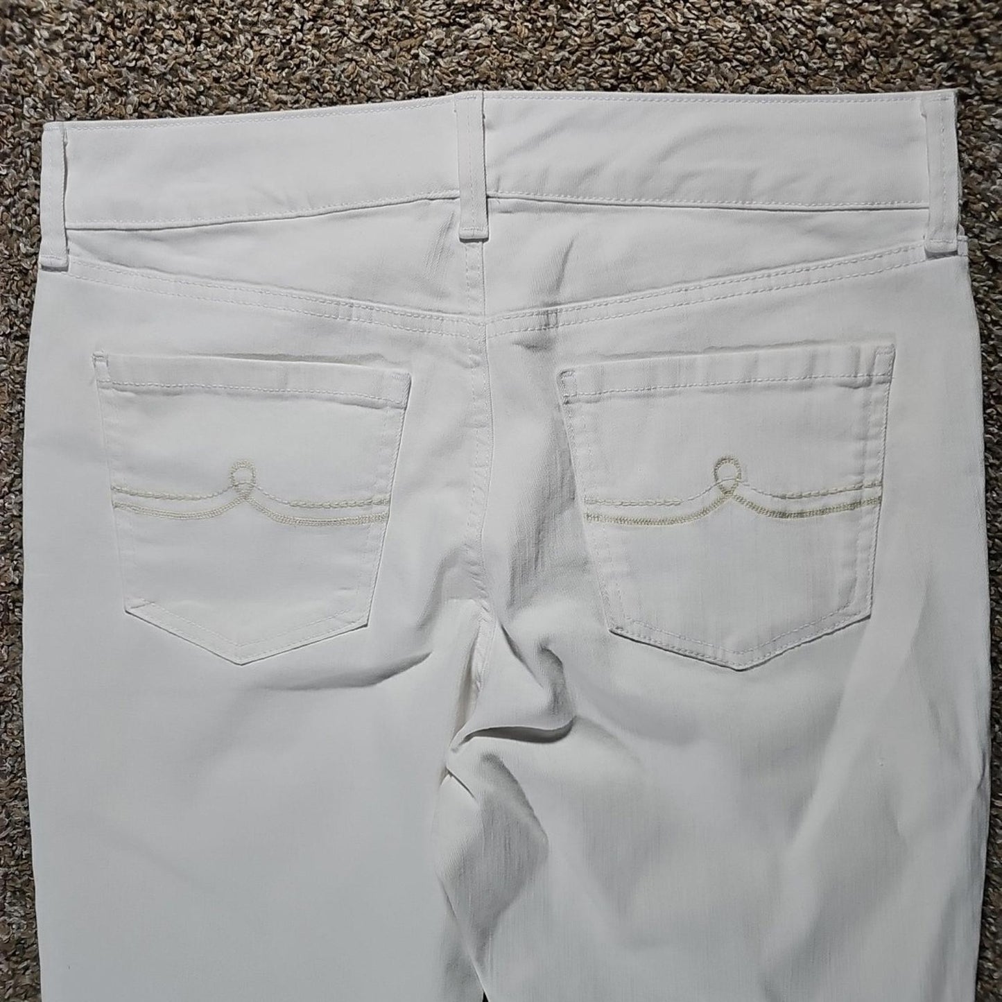 Gloria Vanderbilt Tummy Sculpt Ankle Boot Sz 10 White Jeans