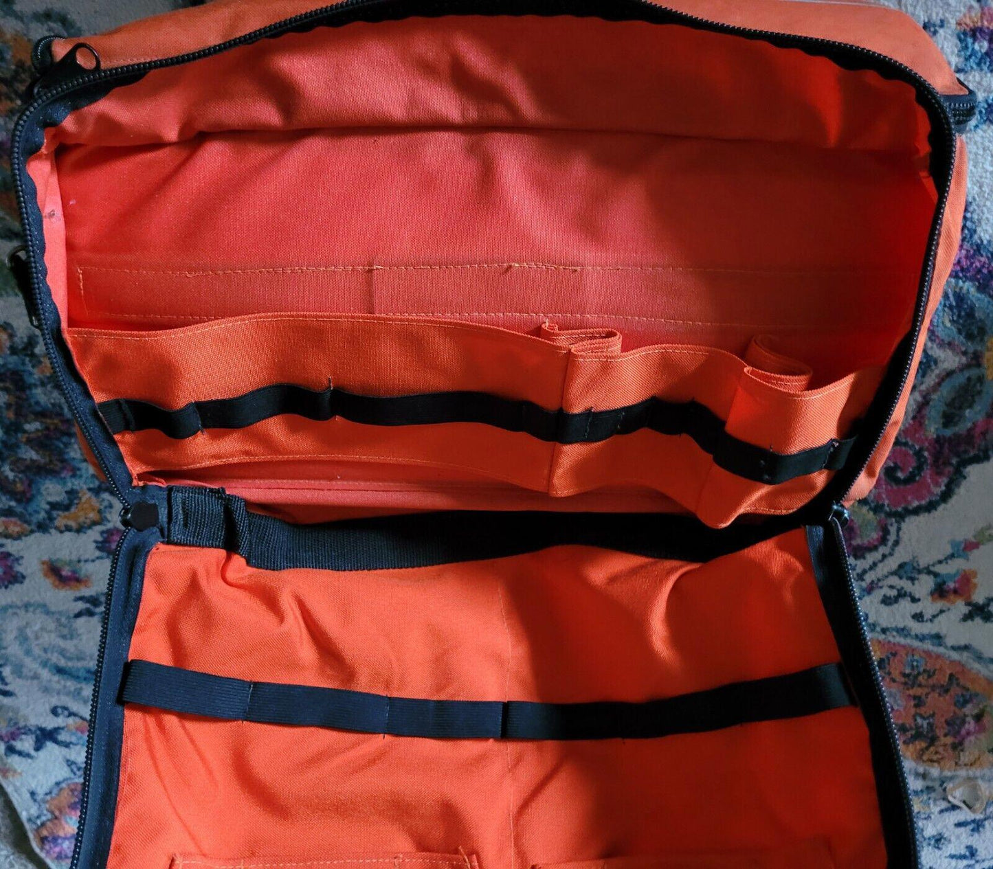 Jumbo Paramedic Oxygen Medic First Responder EMT/EMS Bag w/ 3 Tanks decom