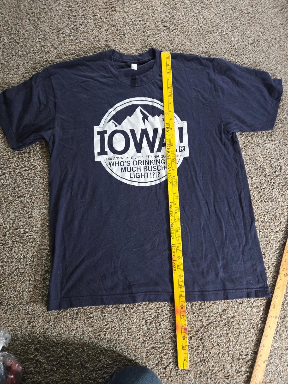 American Apparel Tshirt XL - IOWA! Busch Light