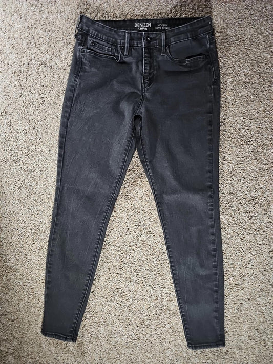 Denizen Levis Black Jeans Modern Super Skinny 10-W30