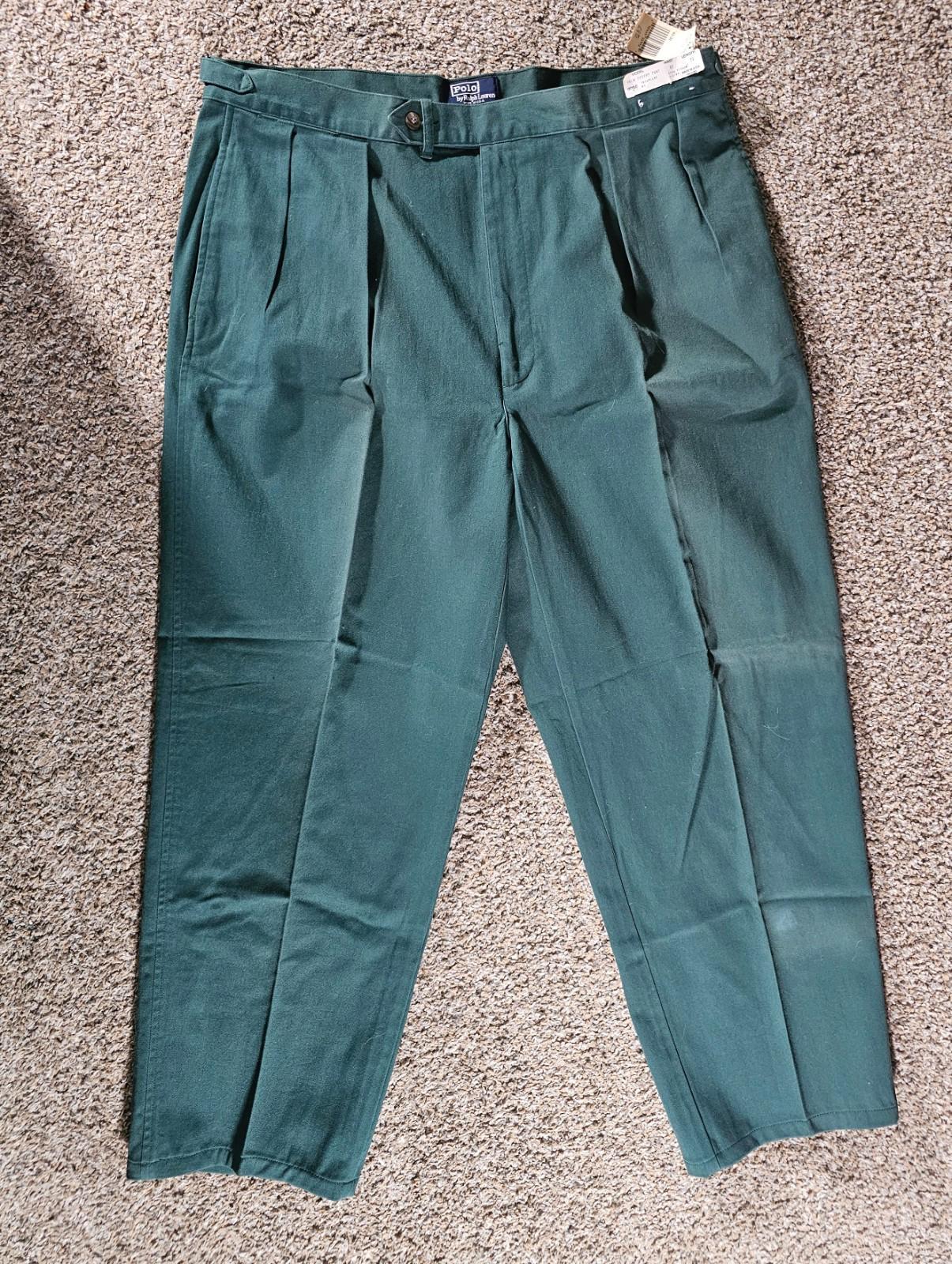 POLO Palm Desert Pants Green Pleated Pants NWT NWD