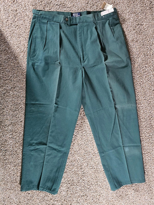 POLO Palm Desert Pants Green Pleated Pants NWT NWD