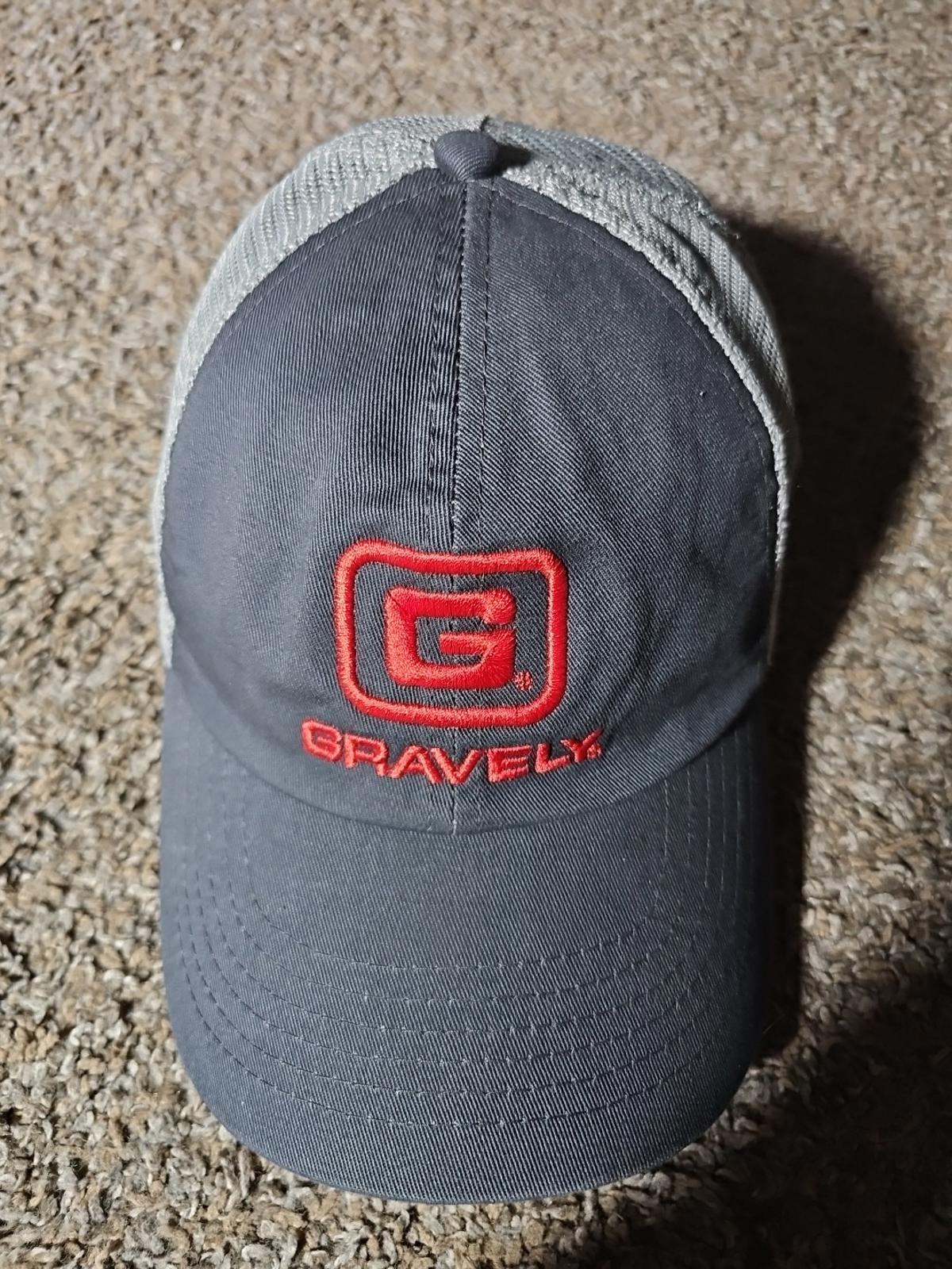 GRAVELY hat gray cap OS Strapback Mesh Trucker Hat