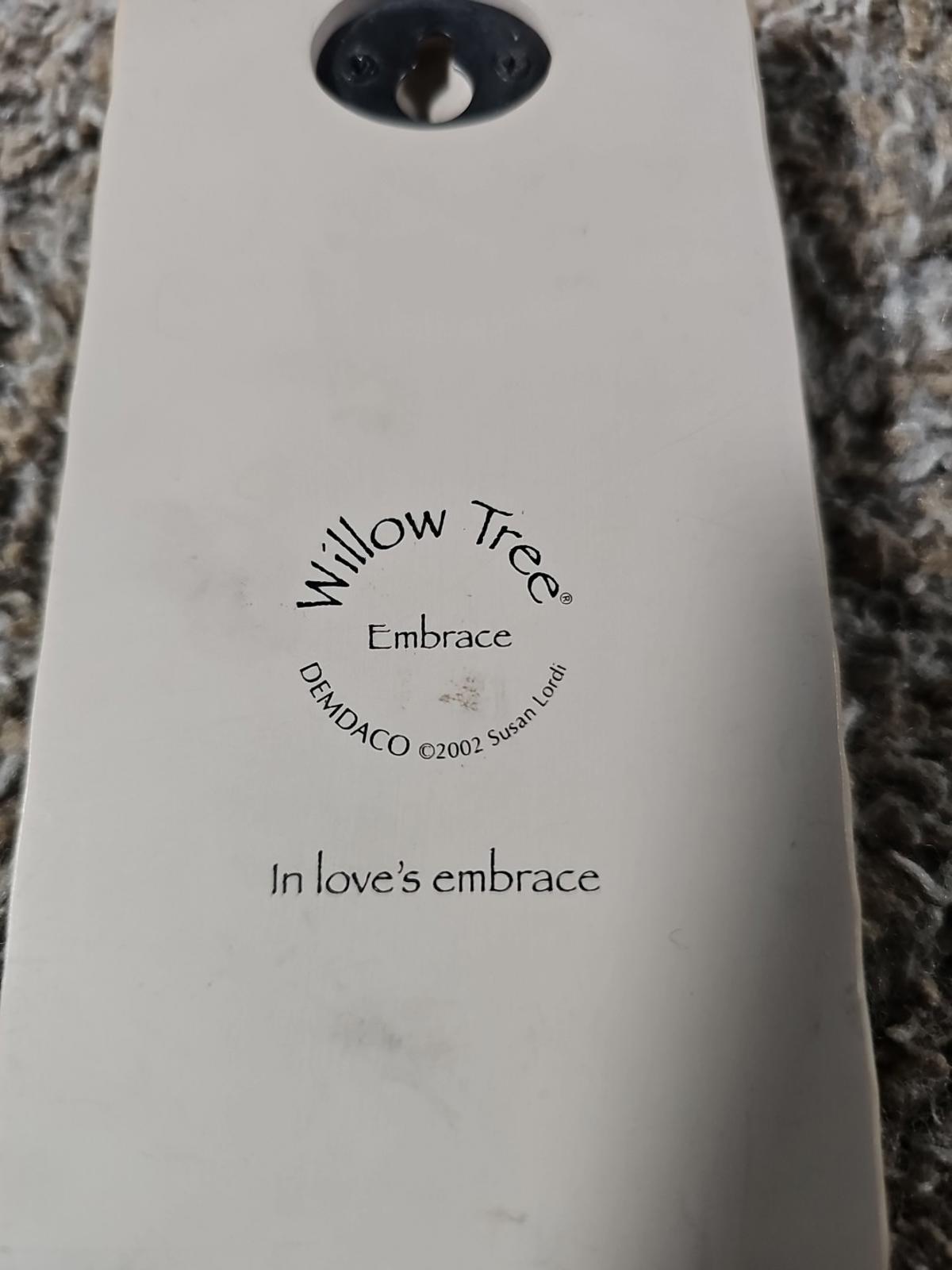 2002 Willow Tree Wall Plaque by Susan Lordi IN LOVE’S EMBRACE