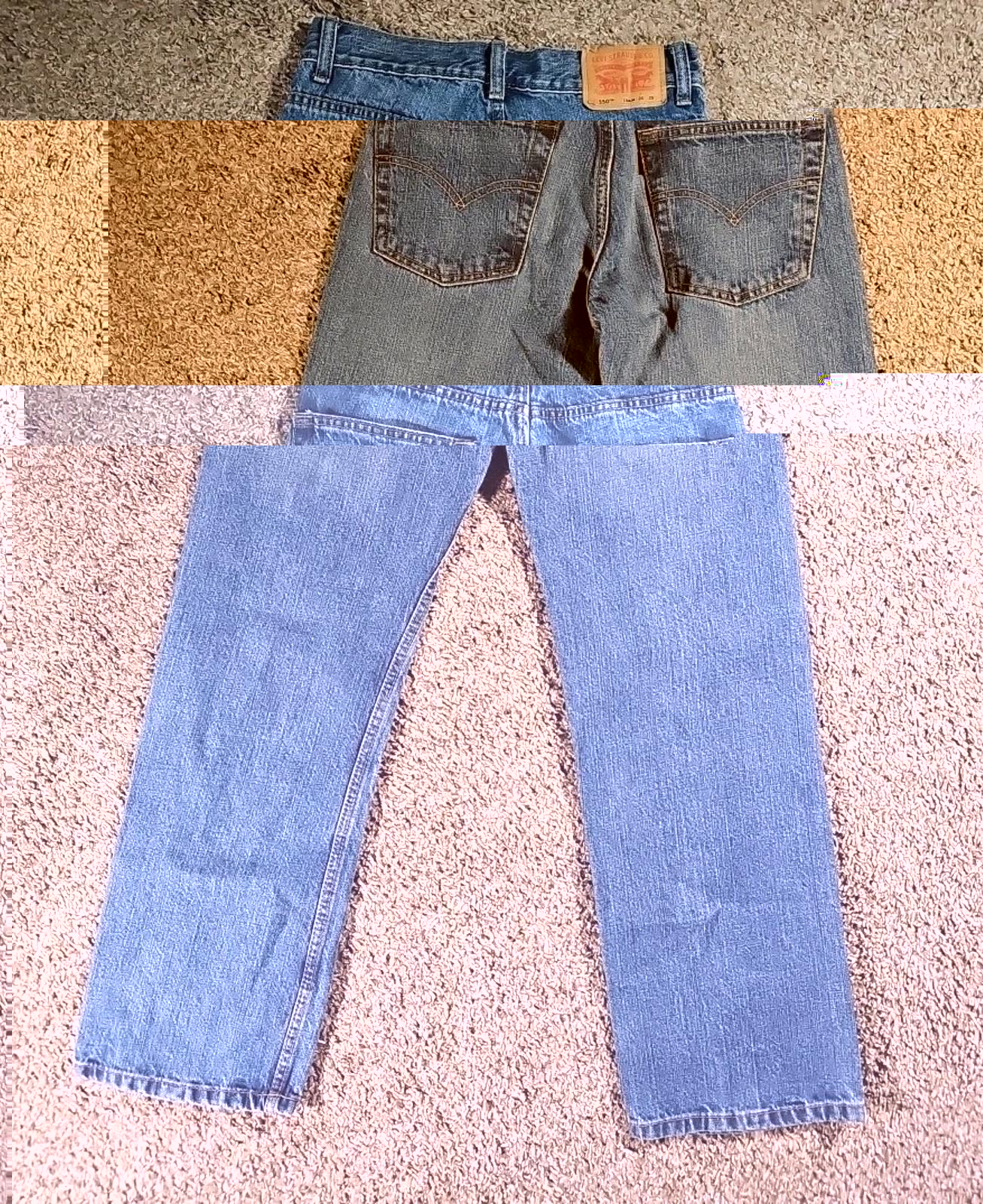 Levi's 550 Blue Denim Jeans 16 Slim 26 X 28  Relaxed Fit