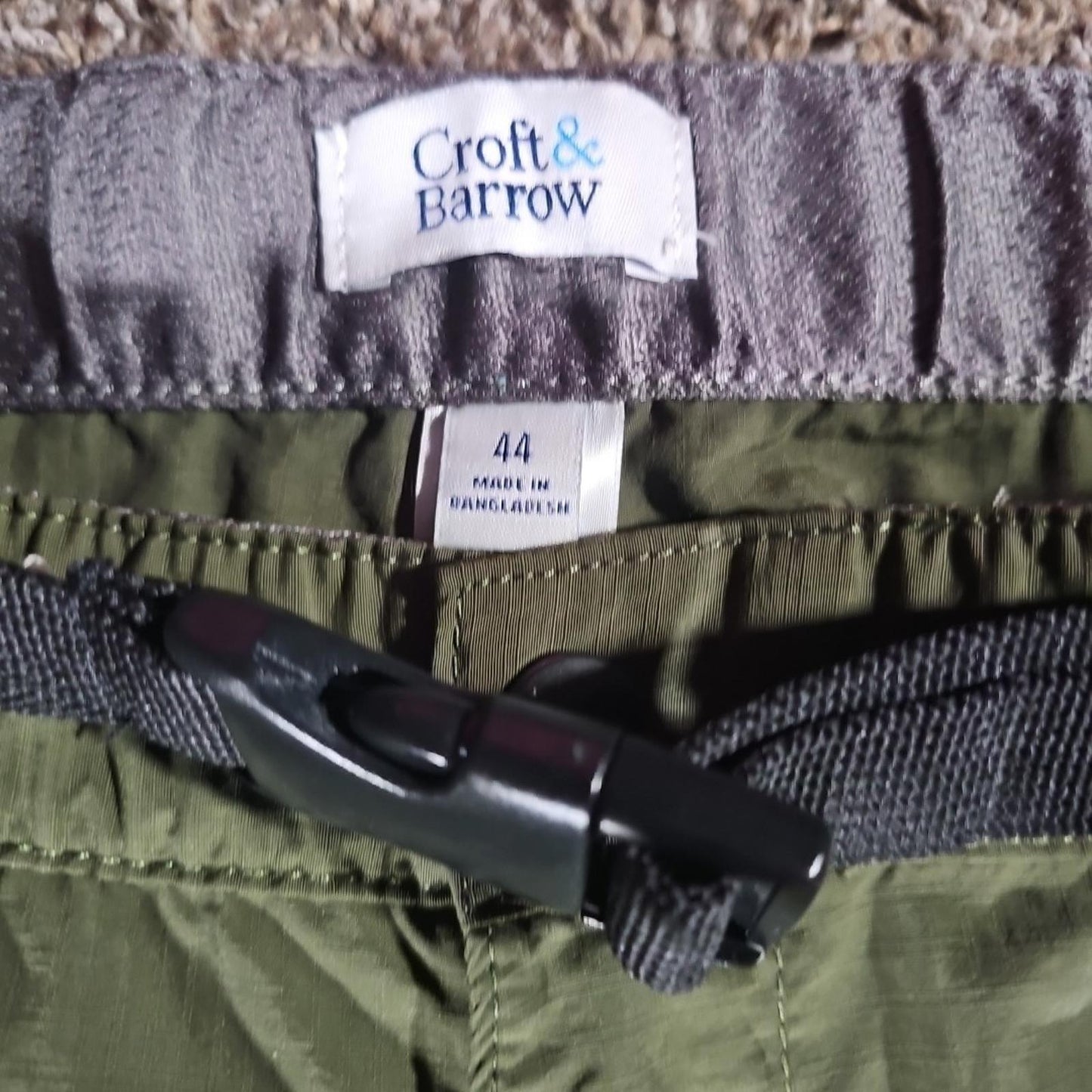 Croft & barrow Men's 44 Quick Dry Cargo Shorts Nylon Belted