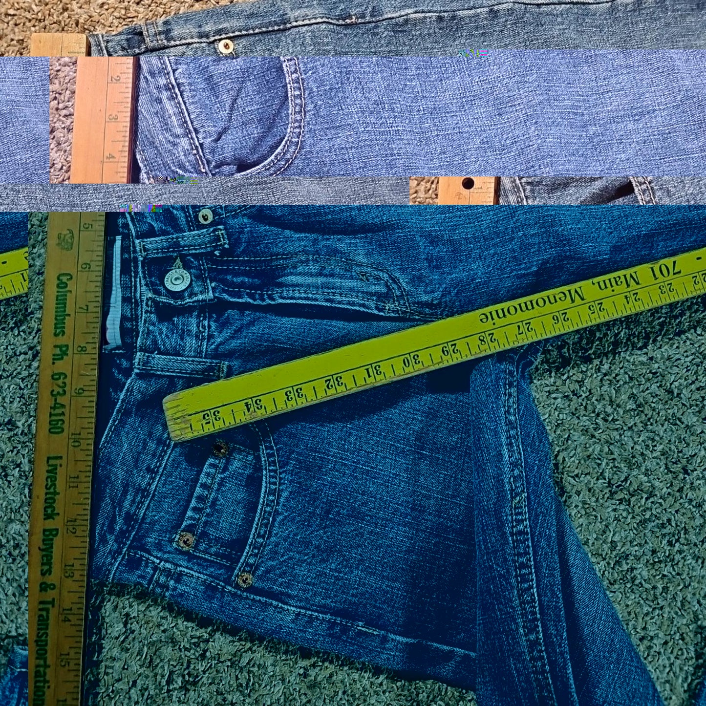 Levi's 550 Blue Denim Jeans 16 Slim 26 X 28  Relaxed Fit