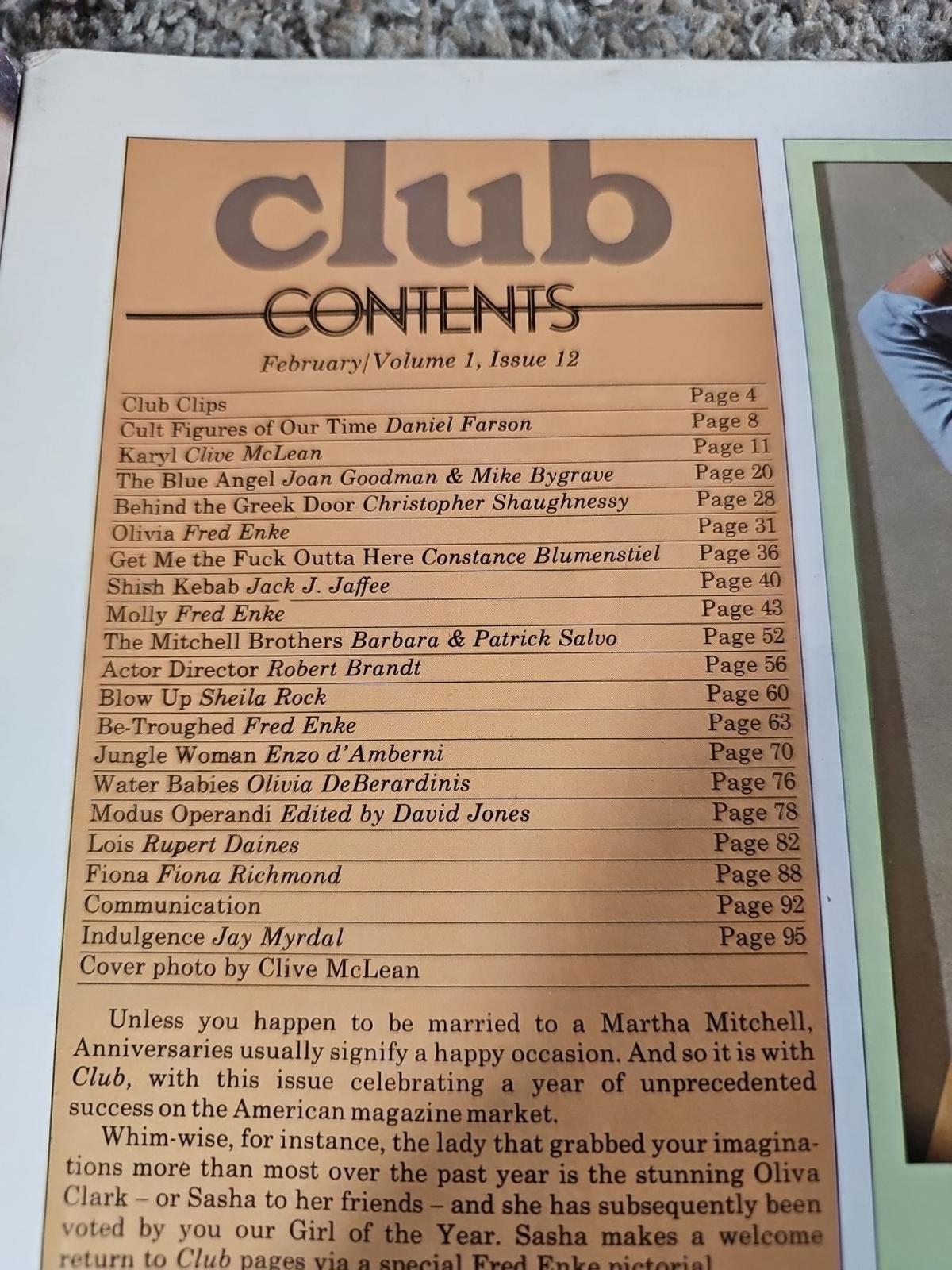 Club Vintage Magazine February 1975 Vol 1 Issue 12