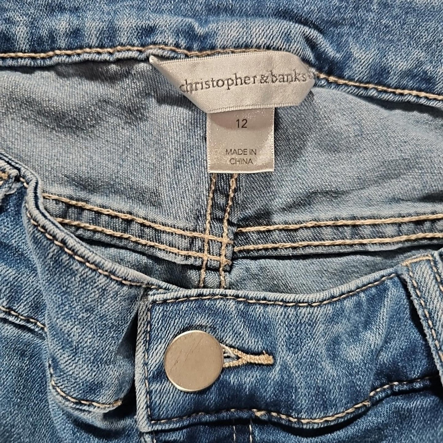 Christopher Banks Sz 12 Embroidered Floral Jeans