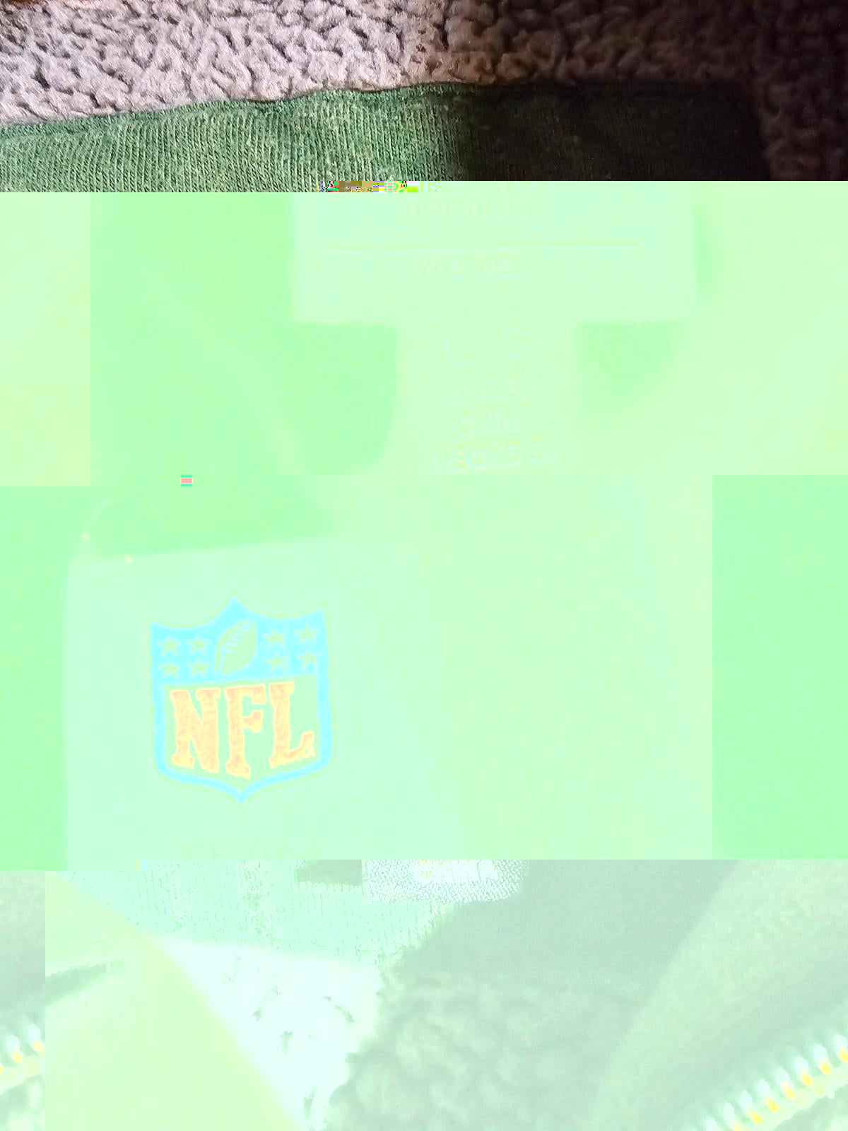 Green Bay Packers women's Lg Fullzip Green Hoodie AGIll