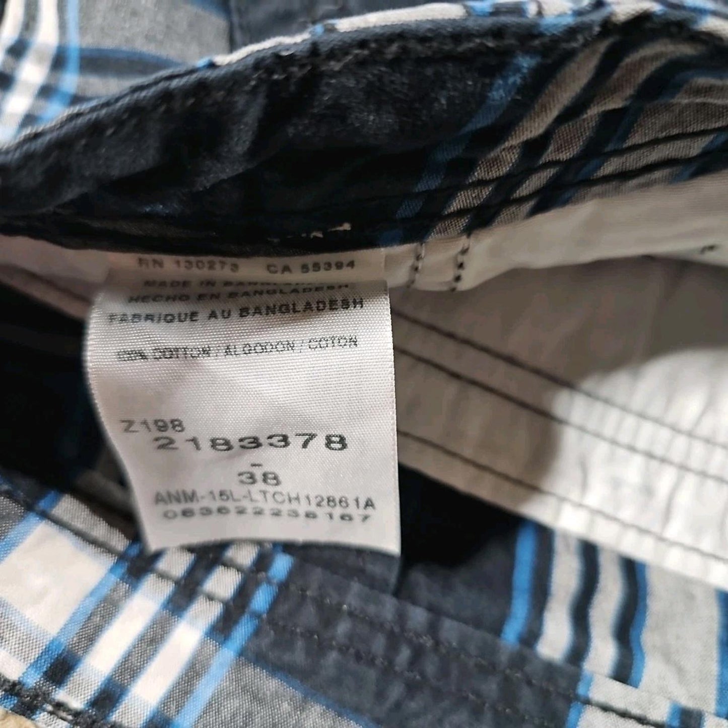 Lee dungarees cargo shorts men's 38x11 plaid preppy outdoor