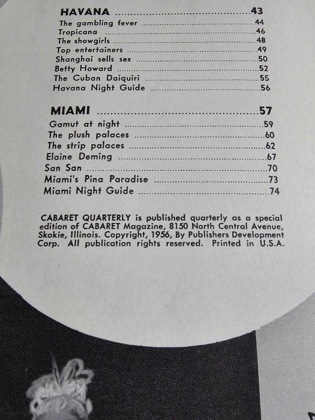 Cabaret Vol. 5, 1956  Jayne Mansfield & More! Pin-ups!