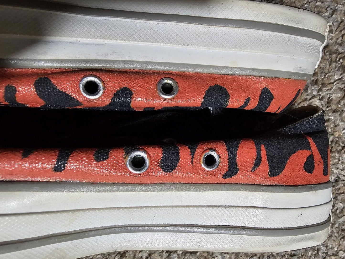 custom painted converse 544877F fire & water shoes Women's 6