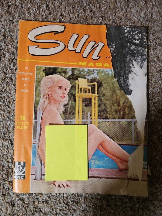 sun magazine vol 14 No. 3 the international journal of nudism DAMAGED