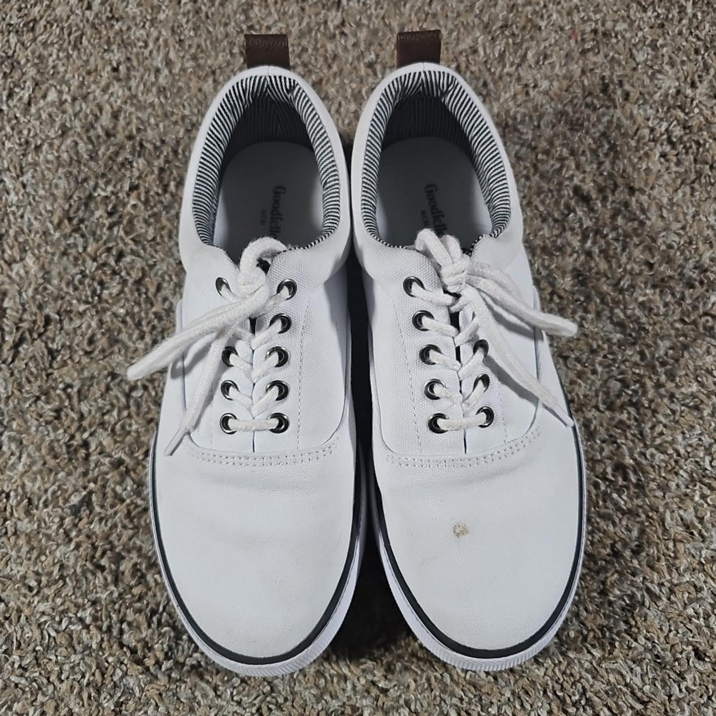Goodfellow Casual Docksider Boat Shoes White Sz 7