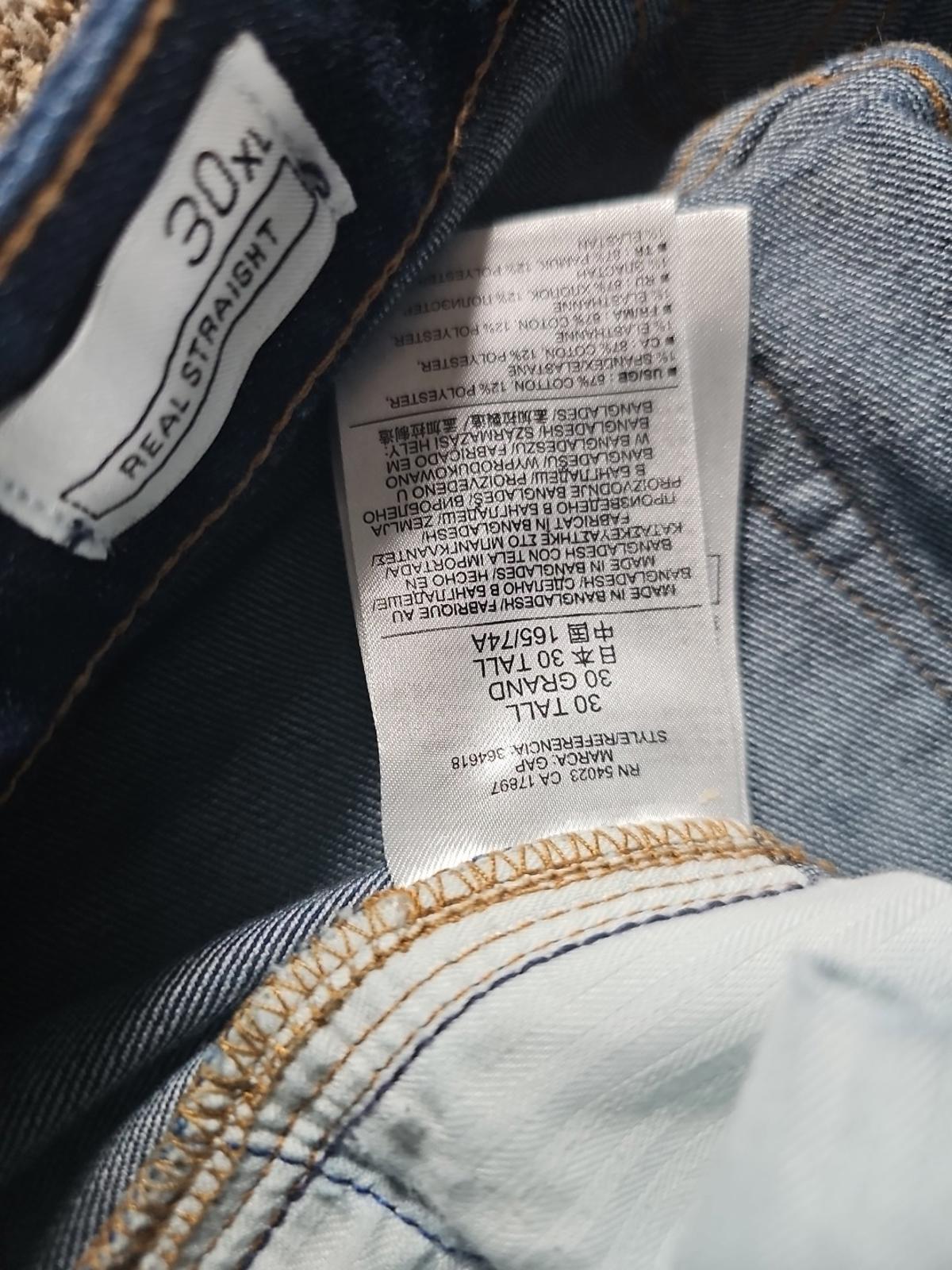 GAP 1969 30XL Real Straight Jeans 32x34