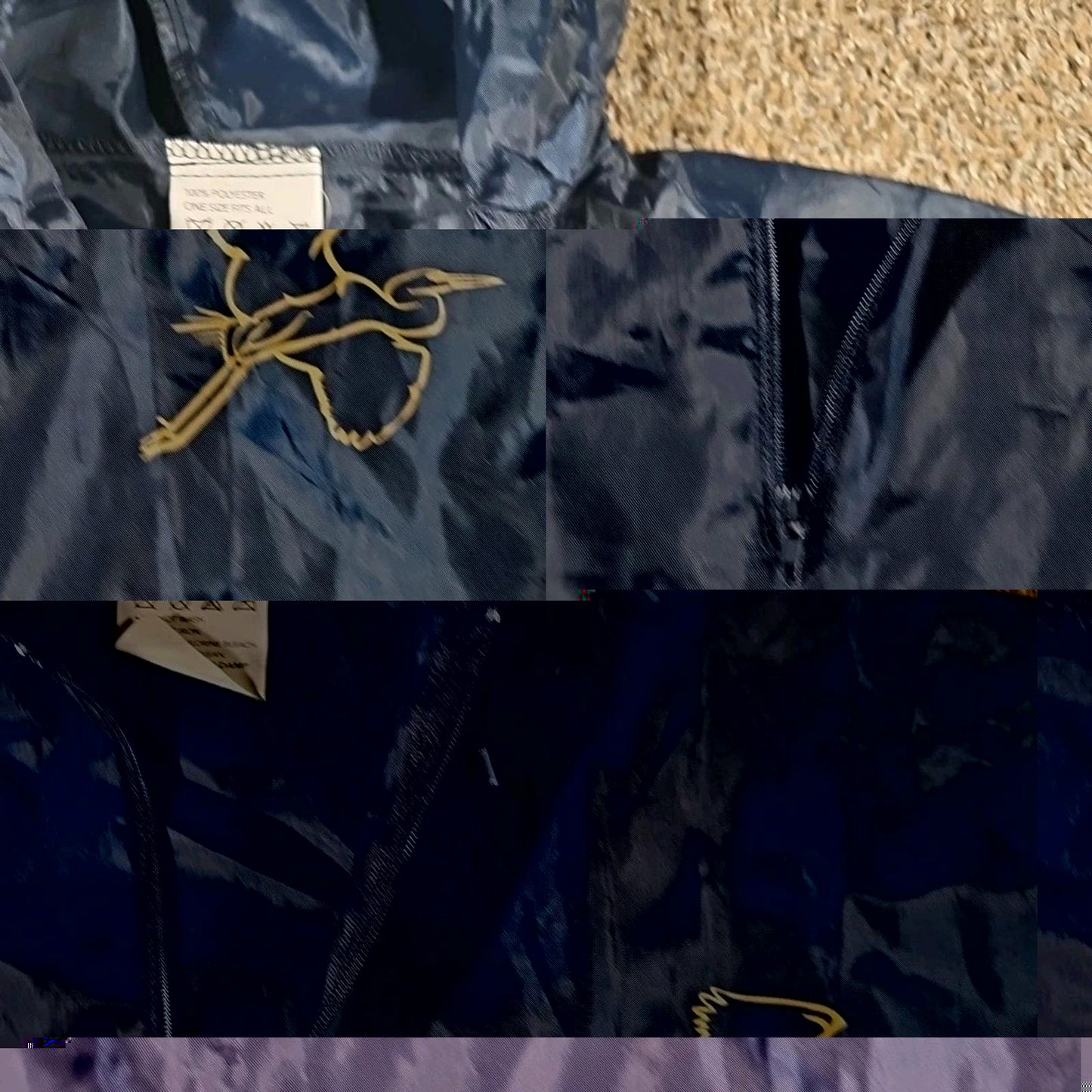 Defenders Of Wildlife 1/4 Zip Pelican Hooded Raincoat OSFA