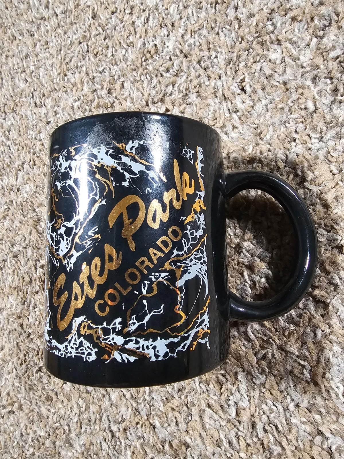 estes park colorado Gold White Veins coffee cup