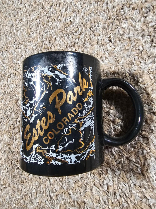 estes park colorado Gold White Veins coffee cup
