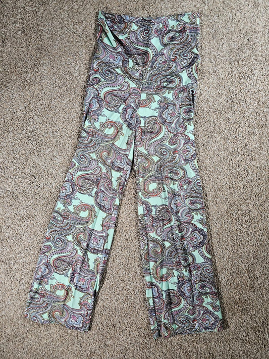 white mark paisley palazzo pants M