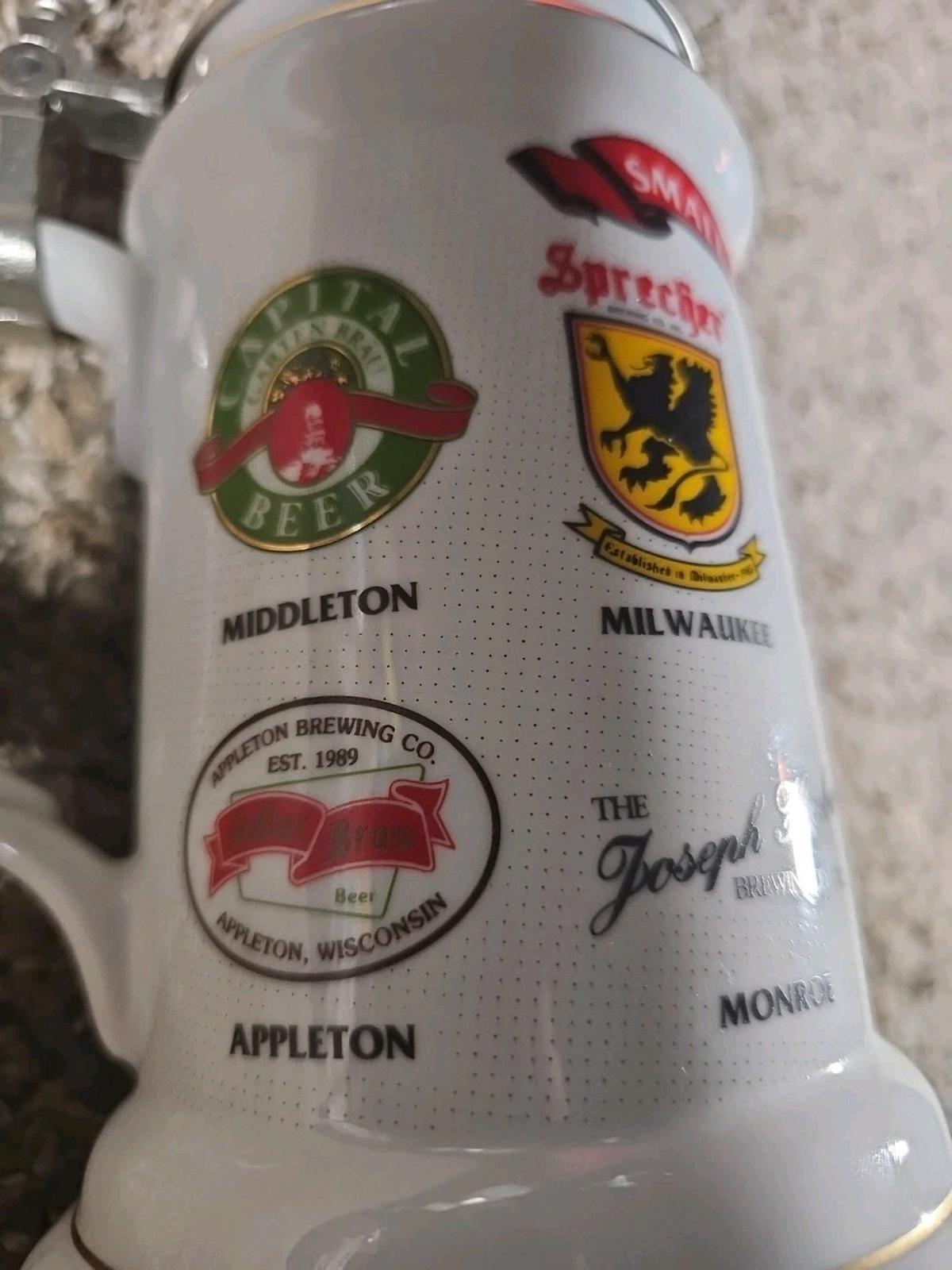 Small Breweries Of Wisconsin 1991 2nd Limited Edition Lidded Stein #3 Of 125