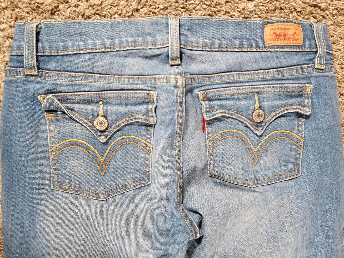 Levis 524 Jeans Womens 7M Too Superlow Skinny Low Rise